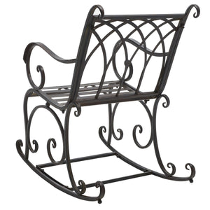 Safavieh Medrano Rocking Chair XII23 Anitique Black Iron PAT5030E