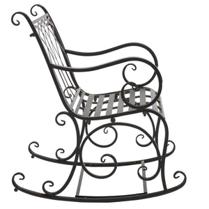 Safavieh Medrano Rocking Chair XII23 Anitique Black Iron PAT5030E