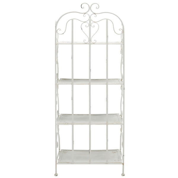 Safavieh Tyrique 4 Tier Shelf Unit XII23 Antique White Iron PAT5033A