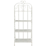 Safavieh Tyrique 4 Tier Shelf Unit XII23 Antique White Iron PAT5033A