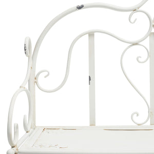 Safavieh Tyrique 4 Tier Shelf Unit XII23 Antique White Iron PAT5033A