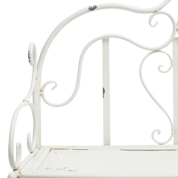 Safavieh Tyrique 4 Tier Shelf Unit XII23 Antique White Iron PAT5033A