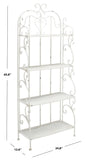 Safavieh Tyrique 4 Tier Shelf Unit XII23 Antique White Iron PAT5033A