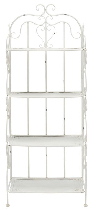 Safavieh Tyrique 4 Tier Shelf Unit XII23 Antique White Iron PAT5033A