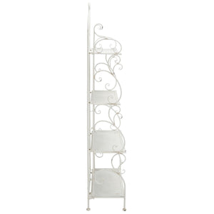 Safavieh Tyrique 4 Tier Shelf Unit XII23 Antique White Iron PAT5033A