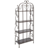 Safavieh Tyrique 4 Tier Shelf Unit XII23 Rustic Brown Iron PAT5033B