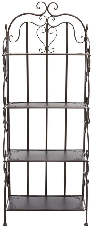 Safavieh Tyrique 4 Tier Shelf Unit XII23 Rustic Brown Iron PAT5033B