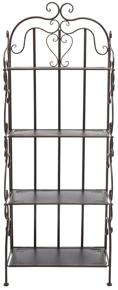 Safavieh Tyrique 4 Tier Shelf Unit XII23 Rustic Brown Iron PAT5033B