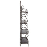 Safavieh Tyrique 4 Tier Shelf Unit XII23 Rustic Brown Iron PAT5033B