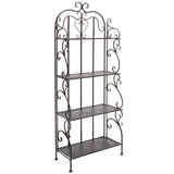 Safavieh Tyrique 4 Tier Shelf Unit XII23 Rustic Brown Iron PAT5033B