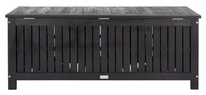 Safavieh Abri 47.63 Inch L Cushion Box XII23 Black Galvanized Steel PAT7037D