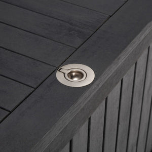 Safavieh Abri 47.63 Inch L Cushion Box XII23 Black Galvanized Steel PAT7037D