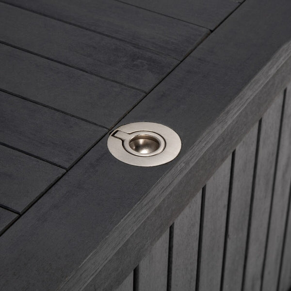 Safavieh Abri 47.63 Inch L Cushion Box XII23 Black Galvanized Steel PAT7037D