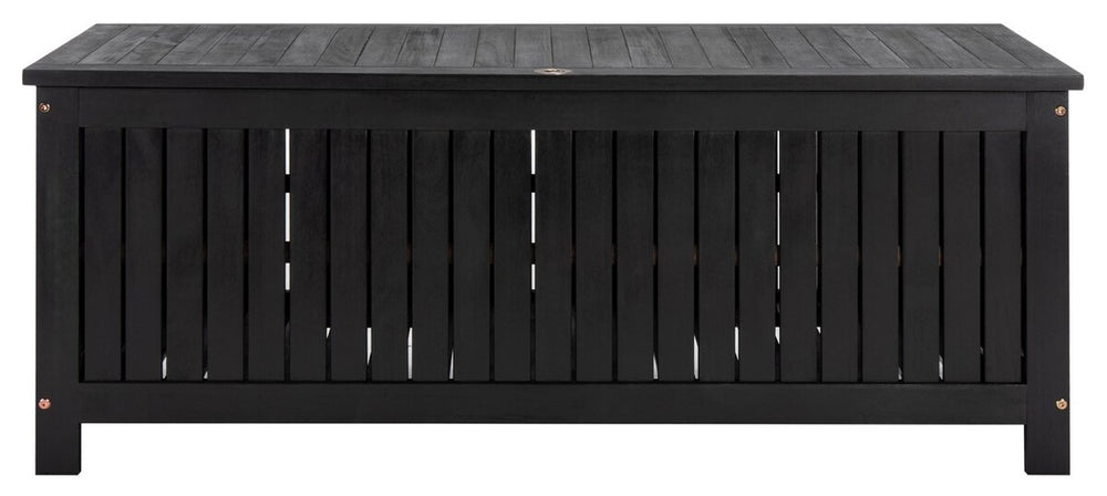 Safavieh Abri 47.63 Inch L Cushion Box XII23 Black Galvanized Steel PAT7037D