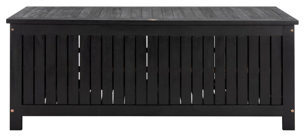 Safavieh Abri 47.63 Inch L Cushion Box XII23 Black Galvanized Steel PAT7037D