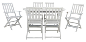 Safavieh Hikaru Extendable Dining Set XII23 Grey Galvanized Steel PAT7083B-3BX