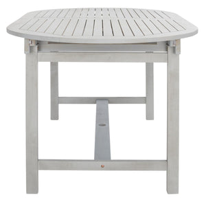 Safavieh Hikaru Extendable Dining Set XII23 Grey Galvanized Steel PAT7083B-3BX