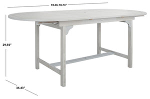 Safavieh Hikaru Extendable Dining Set XII23 Grey Galvanized Steel PAT7083B-3BX