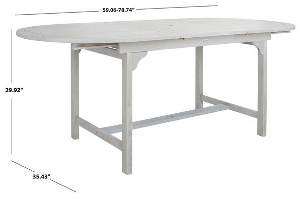 Safavieh Hikaru Extendable Dining Set XII23 Grey Galvanized Steel PAT7083B-3BX