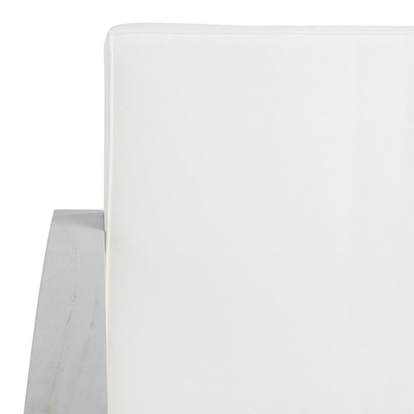 Safavieh Finnick 4 Piece Living Set XII23 Grey Wood/Beige Cushion Galvanized Steel PAT7313B-2BX