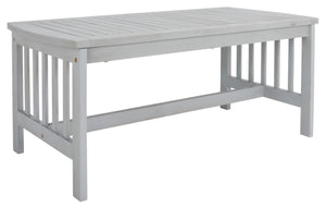 Safavieh Finnick 4 Piece Living Set XII23 Grey Wood/Beige Cushion Galvanized Steel PAT7313B-2BX