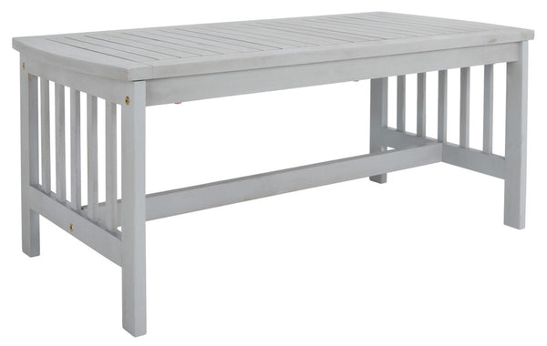 Safavieh Finnick 4 Piece Living Set XII23 Grey Wood/Beige Cushion Galvanized Steel PAT7313B-2BX