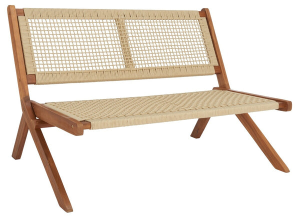 Safavieh Kobina 5 Piece Outdoor Living Set XII23 Natural/Natural Rope Galvanized Steel PAT7314A-2BX