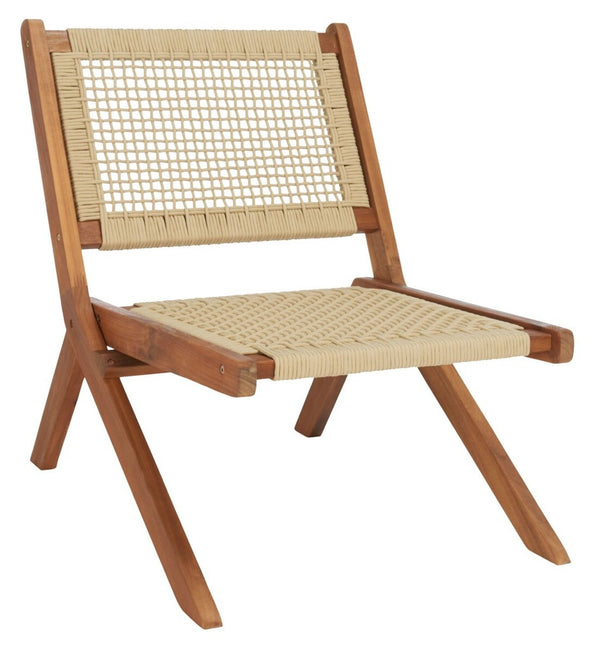 Safavieh Kobina 5 Piece Outdoor Living Set XII23 Natural/Natural Rope Galvanized Steel PAT7314A-2BX