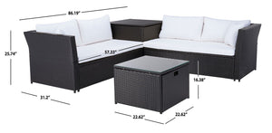 Safavieh Helga Living Set Black/Beige PAT7513A-2BX