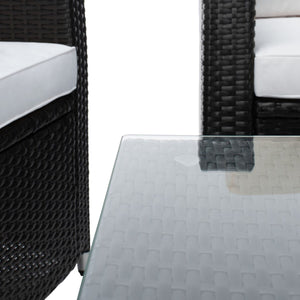 Safavieh Lorma 4Pc Living Set Black/Beige PAT7514A-2BX