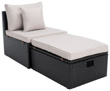 Safavieh Pramla Outdoor Sette With Otto XII23 Black / Light Grey  Steel PAT7515E