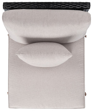 Safavieh Pramla Outdoor Sette With Otto XII23 Black / Light Grey  Steel PAT7515E