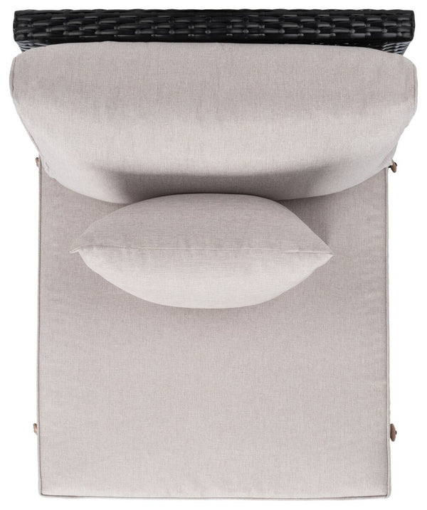 Safavieh Pramla Outdoor Sette With Otto XII23 Black / Light Grey  Steel PAT7515E