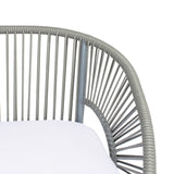 Safavieh Werner 4 Pc Living Sets Grey Wicker/White Cushion PAT7522B-2BX