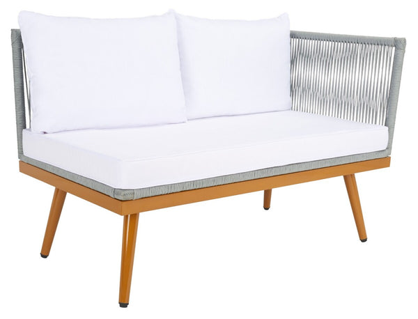 Safavieh Romlin Outdoor Dining Set XII23 Grey / White Steel PAT7528A-2BX