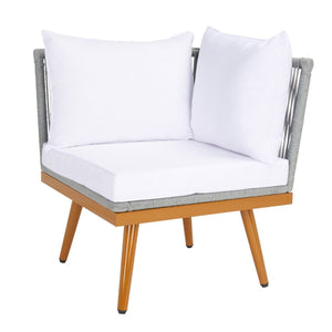 Safavieh Romlin Outdoor Dining Set XII23 Grey / White Steel PAT7528A-2BX