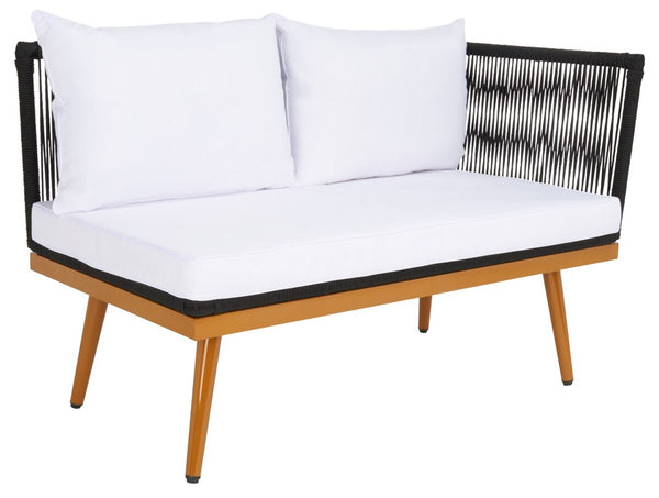 Safavieh Romlin Outdoor Dining Set XII23 Black / White Steel PAT7528B-2BX