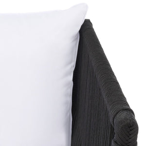 Safavieh Romlin Outdoor Dining Set XII23 Black / White Steel PAT7528B-2BX