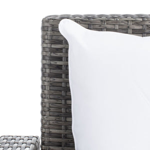 Safavieh Miki Living Set Grey Brown/White Cushion PAT7708C-4BX