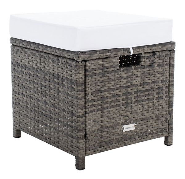 Safavieh Miki Living Set Grey Brown/White Cushion PAT7708C-4BX