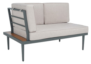 Safavieh Guthrie Corner Living Set XII23 Natural/Light Grey  Galvanized Steel PAT7724B-3BX