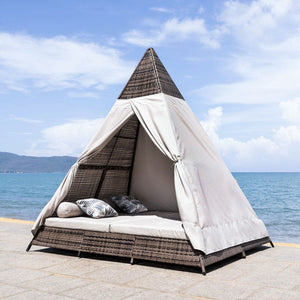 Safavieh Bongo Daybed Grey / Taupe PAT7736B-3BX