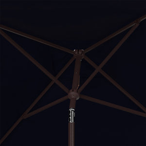 Safavieh Kamen 6.5 X 10 Ft Rect Market Umbrella Navy Aluminum PAT8301C