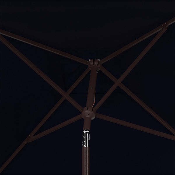 Safavieh Kamen 6.5 X 10 Ft Rect Market Umbrella Navy Aluminum PAT8301C