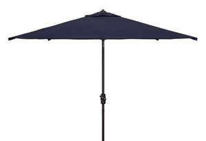 Safavieh Kamen 6.5 X 10 Ft Rect Market Umbrella Navy Aluminum PAT8301C