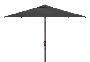 Safavieh Kamen 6.5 X 10 Ft Rect Market Umbrella Black Aluminum PAT8301D