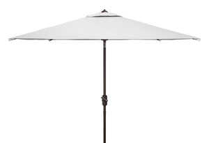 Safavieh Kamen 6.5 X 10 Ft Rect Market Umbrella White Aluminum PAT8301F