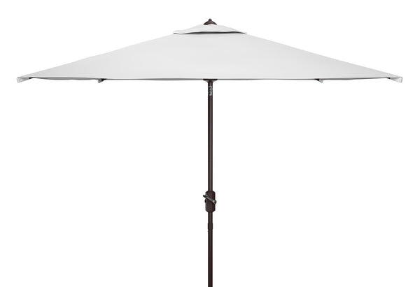 Safavieh Kamen 6.5 X 10 Ft Rect Market Umbrella White Aluminum PAT8301F