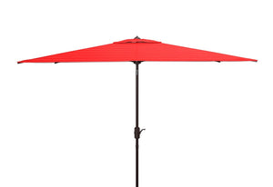 Safavieh Athens 6.5 X 10 Ft Rect Crank Umbrella Red Aluminum PAT8307F