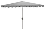 Safavieh Venice 6.5 X 10 Ft Rect Crank Umbrella Grey Aluminum PAT8310B